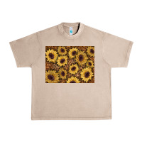 French Oak sunflower leopard background 3200x2400 Urban Heavy Tee - AdoDesignShop