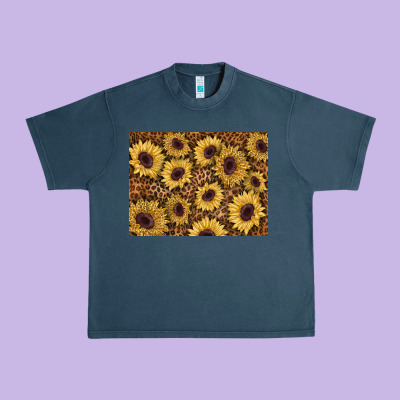 Sunflower Leopard Background 3200x2400 Urban Heavy Tee Designed By Adodesignshop