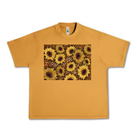 Peanut Butter sunflower leopard background 3200x2400 Urban Heavy Tee - AdoDesignShop