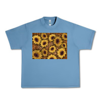 Pebble Blue sunflower leopard background 3200x2400 Urban Heavy Tee - AdoDesignShop