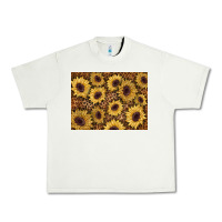Pistachio sunflower leopard background 3200x2400 Urban Heavy Tee - AdoDesignShop