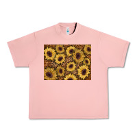 Salmon sunflower leopard background 3200x2400 Urban Heavy Tee - AdoDesignShop