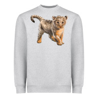 Heather Grey baby lion Heavyweight Sweatshirt - LillyAllenDesigns