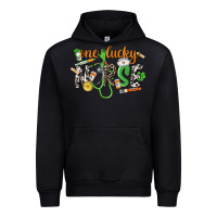 Black One lucky Nurse St. Patrick's Day Urban Hoodie - CowGirlArtShop