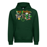 Forest Green One lucky Nurse St. Patrick's Day Urban Hoodie - CowGirlArtShop