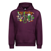 Mauve Wine One lucky Nurse St. Patrick's Day Urban Hoodie - CowGirlArtShop