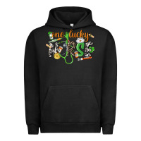 Pigment Black One lucky Nurse St. Patrick's Day Urban Hoodie - CowGirlArtShop