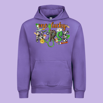 One Lucky Nurse St. Patrick's Day Urban Hoodie Designed By Cowgirlartshop
