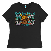 Black kinda busy being a dog mom Ladies Tee - Zillion Design Studio