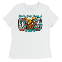 White kinda busy being a dog mom Ladies Tee - Zillion Design Studio