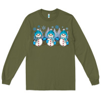 Army Green snowman winter Long Sleeve Tee - JahusDesignShop