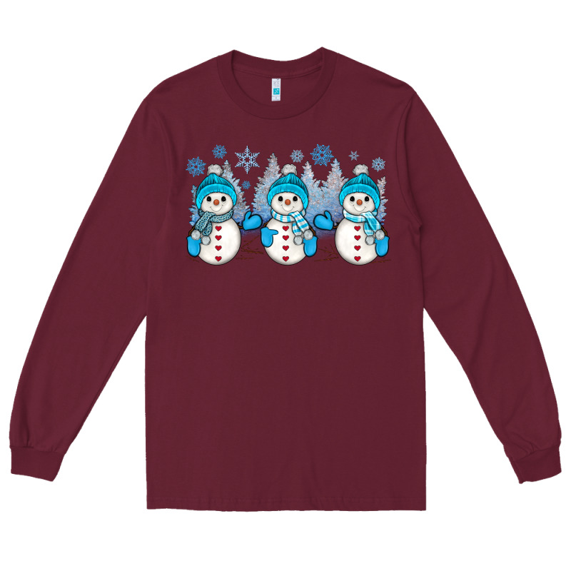 Snowman Winter Long Sleeve Tee by JahusDesignShop | Teevron
