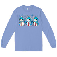 Colony Blue snowman winter Long Sleeve Tee - JahusDesignShop