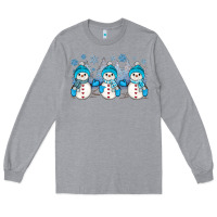 Heather Grey snowman winter Long Sleeve Tee - JahusDesignShop