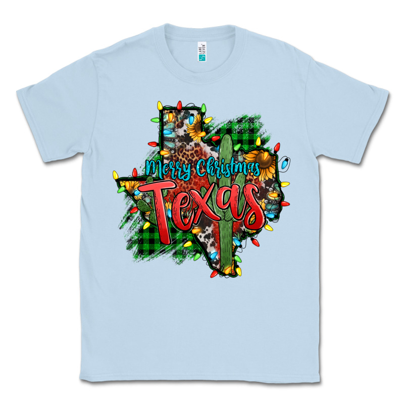 Western Desert Christmas Texas Map Classic Tee by Jasminsmagicworld | Teevron