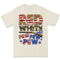 Bone red white and pew pew pew Premium Tee - Zillion Design Studio
