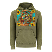Vintage Olive i hate everyone but coffee helps western skeleton coffee sunflowers Vintage Hoodie - Artiststas