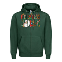 Sports Green Feeling Jolly Zipper Hoodie - NancyCooperArtShop