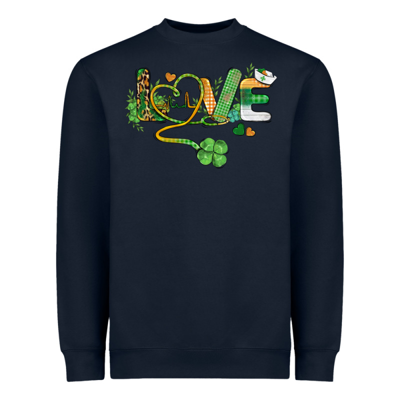 St. Patricks Day Nurse Love Medical Love Heavyweight Sweatshirt by BarkalooDesign | Teevron