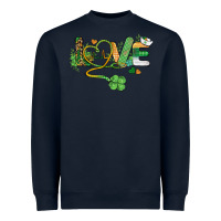 Navy st. patricks day nurse love medical love Heavyweight Sweatshirt - BarkalooDesign