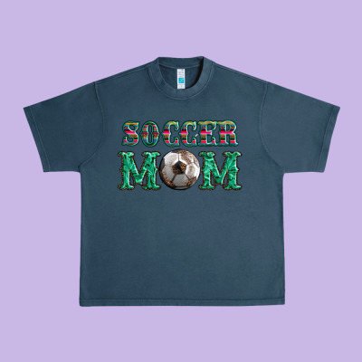 Soccer Mom With Leopard Ball And Serape Leopard Urban Heavy Tee Designed By Artiststas