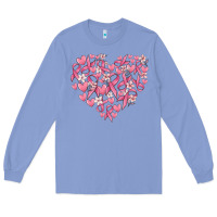 Colony Blue breast cancer awareness heart Long Sleeve Tee - MaliasSmallBusiness