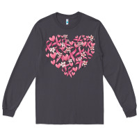 Breast Cancer Awareness Heart Long Sleeve Tee | Teevron