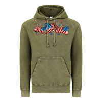 Vintage Olive fourth of july american flag Vintage Hoodie - RanaPortraitStore