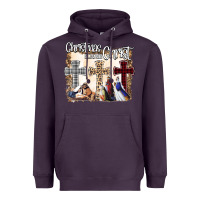 Plum Christmas Begins With Christ Heavyweight Hoodie - Bettercallsaul