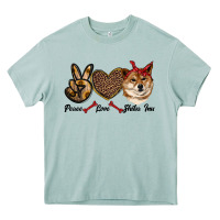 Arona peace love shiba inu Heavy Core Tee - RanaPortraitStore
