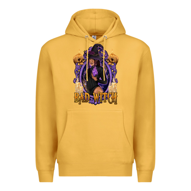 Bad Witch Black Woman Premium Hoodie by texasbilliewilder | Teevron
