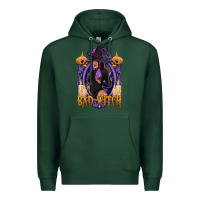 Sports Green Bad Witch Black Woman Premium Hoodie - texasbilliewilder