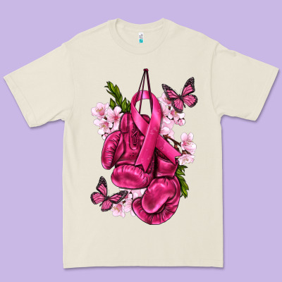 Cancer Boxing Gloves With Ribbon Premium Tee Designed By Texasbilliewilder