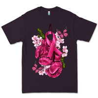 Plum Cancer Boxing Gloves with Ribbon Premium Tee - texasbilliewilder