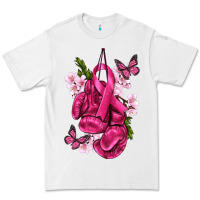 White Cancer Boxing Gloves with Ribbon Premium Tee - texasbilliewilder