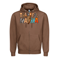 Chestnut Thankful Mama Zipper Hoodie - MaliasSmallBusiness