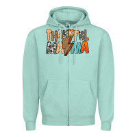 Seafoam Thankful Mama Zipper Hoodie - MaliasSmallBusiness