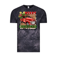 Cloud Black merry christmas with truck Vintage Tee - AdoDesignShop