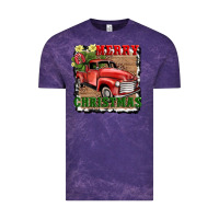 Cloud Purple merry christmas with truck Vintage Tee - AdoDesignShop