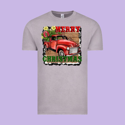 Merry Christmas With Truck Vintage Tee Designed By Adodesignshop
