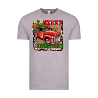 Vintage Zinc merry christmas with truck Vintage Tee - AdoDesignShop