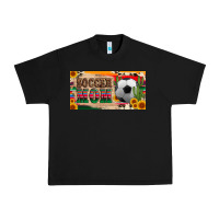 Black soccer mom with ball and sunflower cactus serape licanse plate Urban Heavy Tee - Artiststas