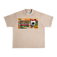 French Oak soccer mom with ball and sunflower cactus serape licanse plate Urban Heavy Tee - Artiststas