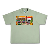Oil Green soccer mom with ball and sunflower cactus serape licanse plate Urban Heavy Tee - Artiststas