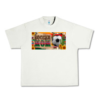 Pistachio soccer mom with ball and sunflower cactus serape licanse plate Urban Heavy Tee - Artiststas