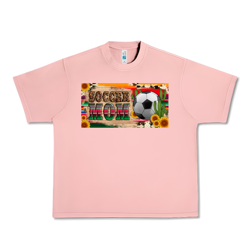 Soccer Mom With Ball And Sunflower Cactus Serape Licanse Plate Urban Heavy Tee by Artiststas | Teevron