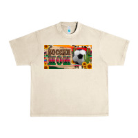 Sandshell soccer mom with ball and sunflower cactus serape licanse plate Urban Heavy Tee - Artiststas