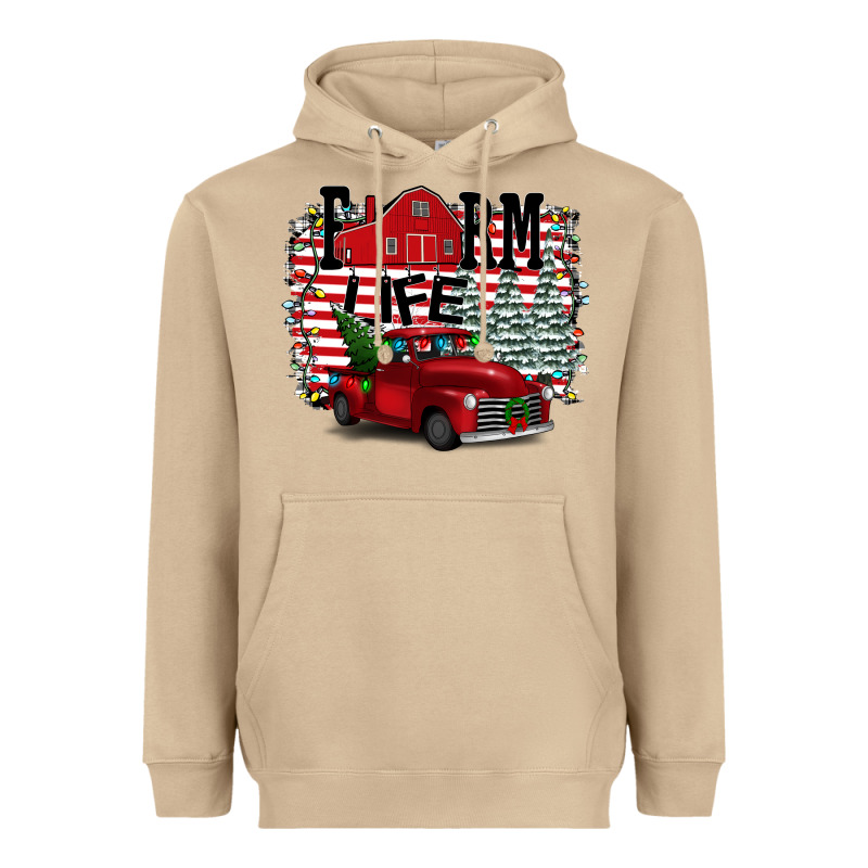 Farm Life Christmas Heavyweight Hoodie by Bettercallsaul | Teevron