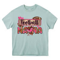 Football Nana With Leopard Heavy Core Tee | Teevron