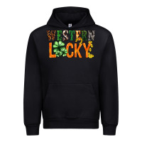 Black Western lucky with clover St. Patricks day Urban Hoodie - HowdyJamesFarm